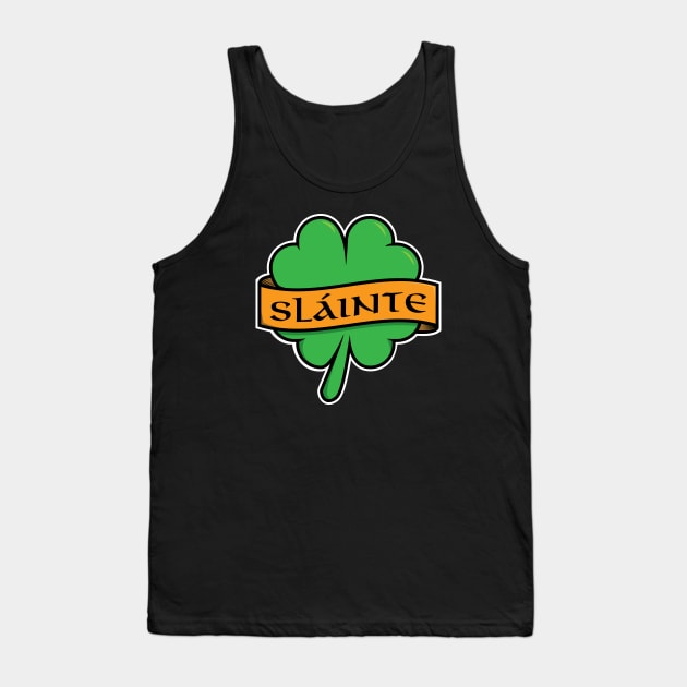 Slainte Shamrock T-Shirt Tank Top by HolidayShirts